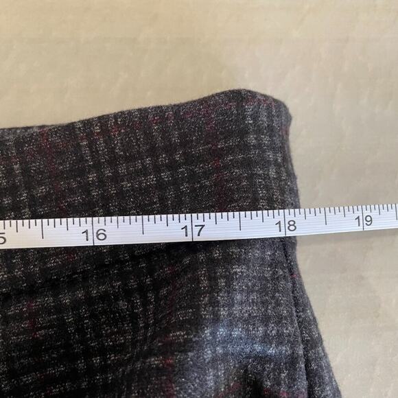 Gloria Vanderbilt Stretch Black Plaid Pull On Straight Leg Mid-High Rise Pants - Picture 10 of 15